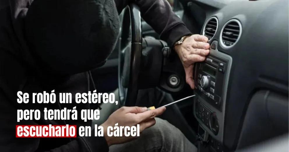 Irá tres años preso por robar un estéreo 
