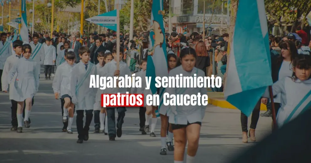 El desfile patrio se vivió a pleno en Caucete 