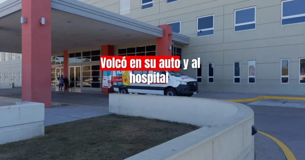 Tras volcar en su auto una mamá y su hija terminaron en el hospital