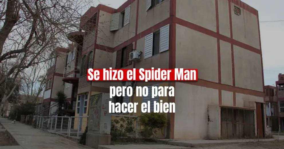 A lo "hombre araña", entró por el balcón y desvalijó un departamento