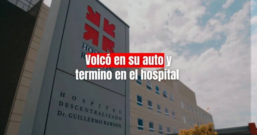 Un hombre volcó en su auto y fue trasladado al hospital con politraumatismo