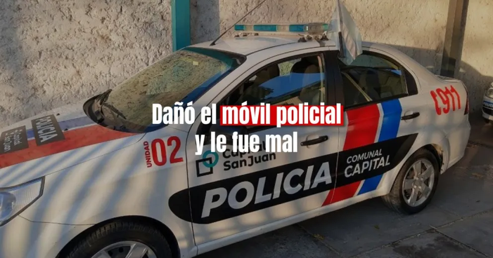Un hombre fue detenido por romper un móvil policial