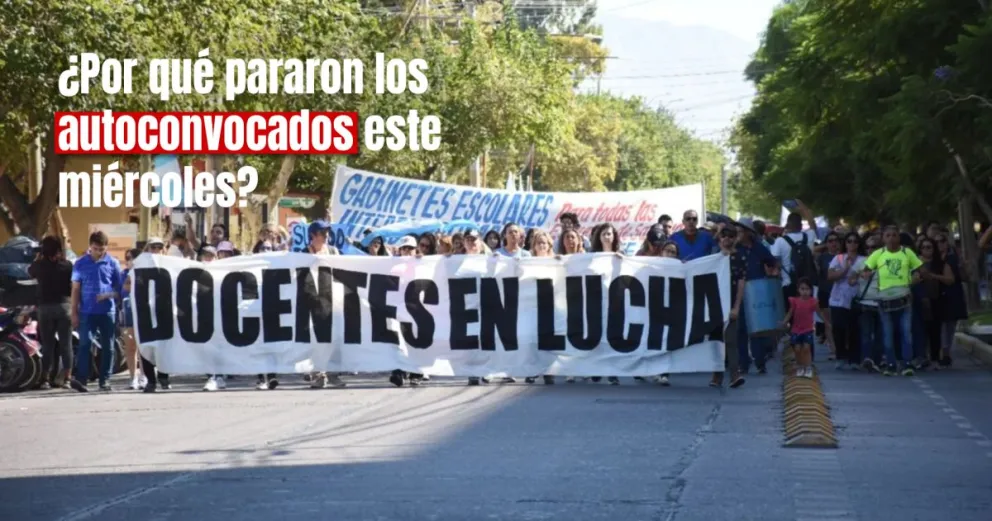 Docentes autoconvocados hicieron paro en solidaridad con sus pares 