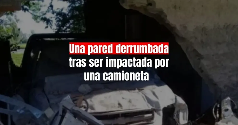 Un hombre tras perder el control de su camioneta impacto contra una pared en Chimbas 