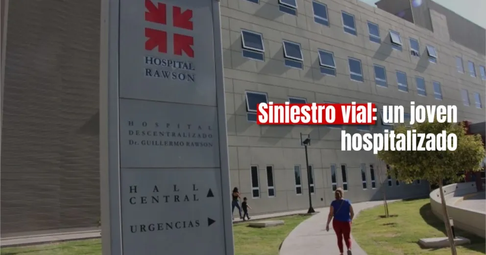 Un motociclista terminó hospitalizado tras chocar con un auto 