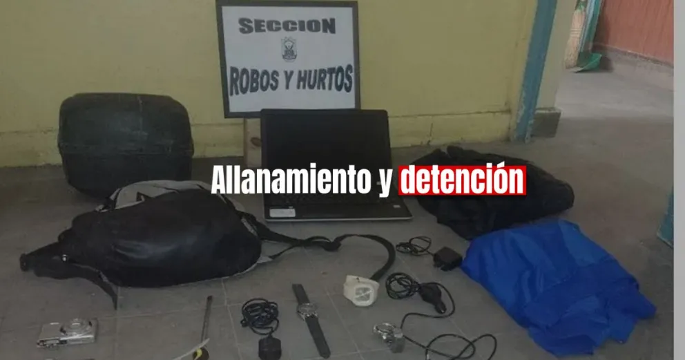 Policías encontraron elementos robados en un allanamiento en Costa Canal II 