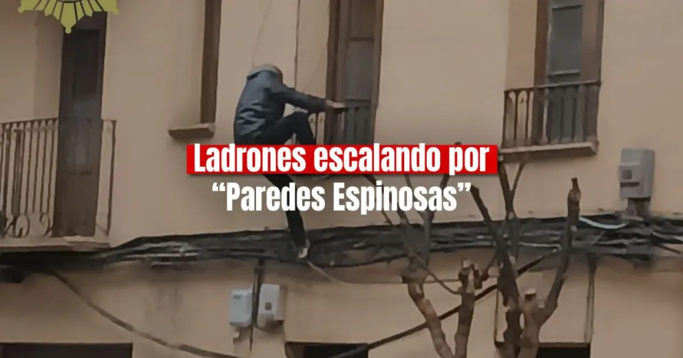 Dos ladrones detenidos por escalar una pared para meterse a robar 