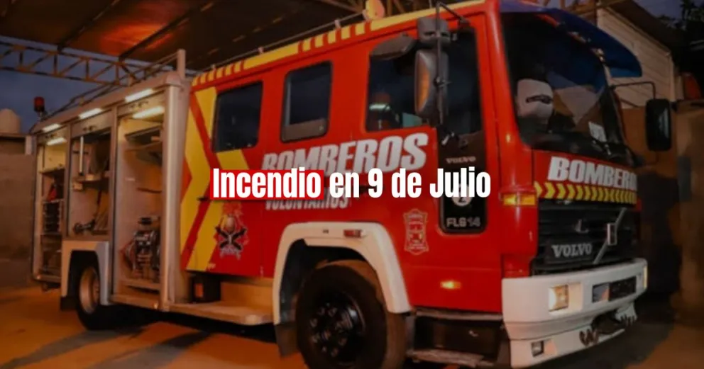 Una finca se incendió en 9 de Julio y murieron animales 