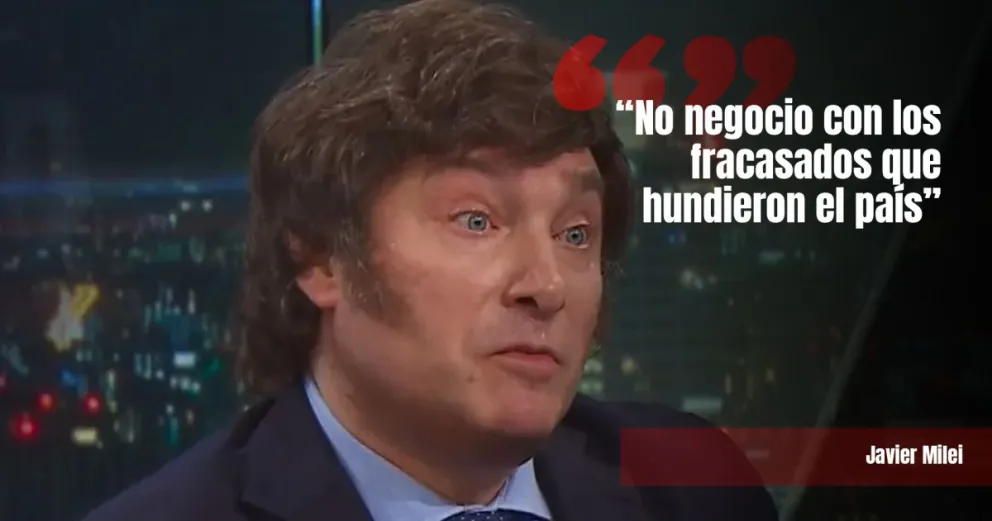Javier Milei cierra las puertas a una alianza con la candidata del PRO Patricia Bullrich, dijo  “es muy tarde”