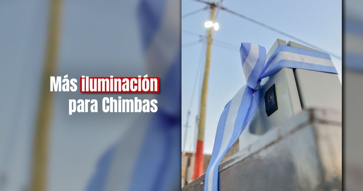 Chimbas: inauguraron nueva iluminación en los Loteos Jardines del Sol y Maradona 
