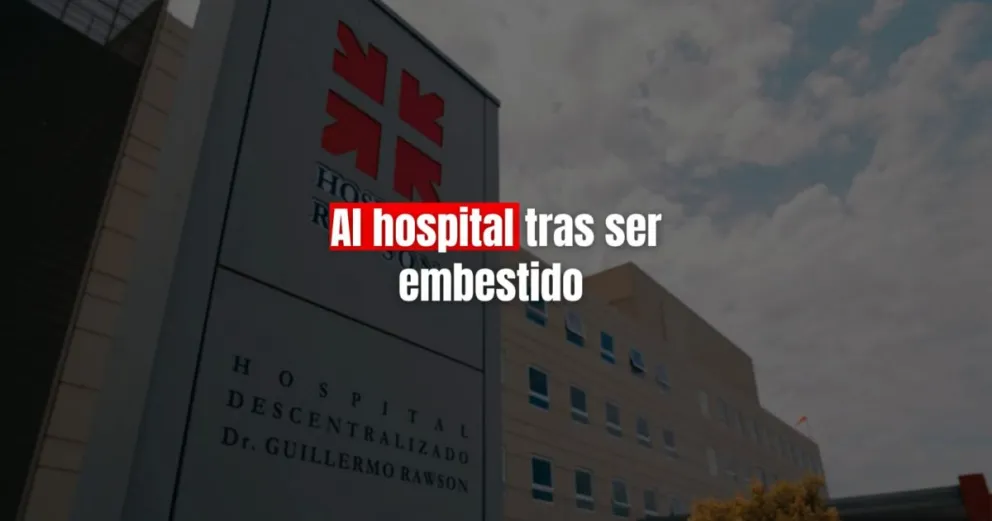 Siniestro vial: un motociclista hospitalizado tras ser embestido por un utilitario