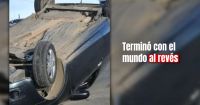 Un joven perdió el control de su auto y volcó en San Martín 
