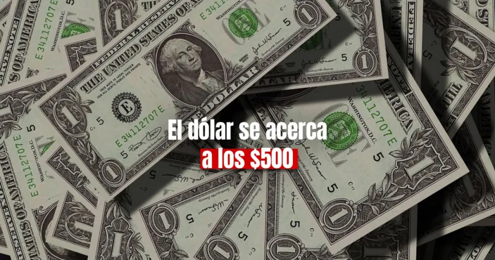 El dólar en San Juan cerró cerca de los $500 