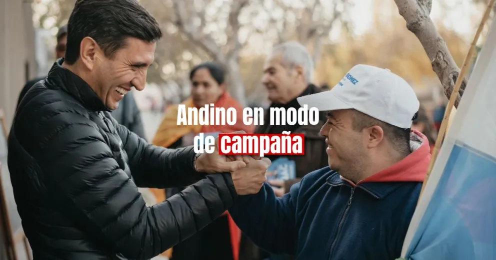 Cristian Andino estuvo recorriendo los departamentos de Chimbas y 25 de Mayo