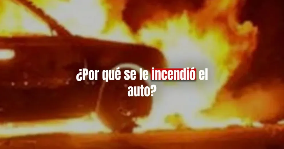 Un auto se incendió en pleno centro 