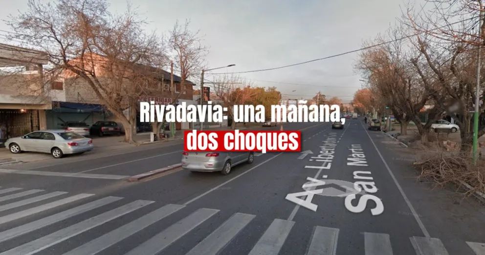 Dos choques y tres heridos en Rivadavia