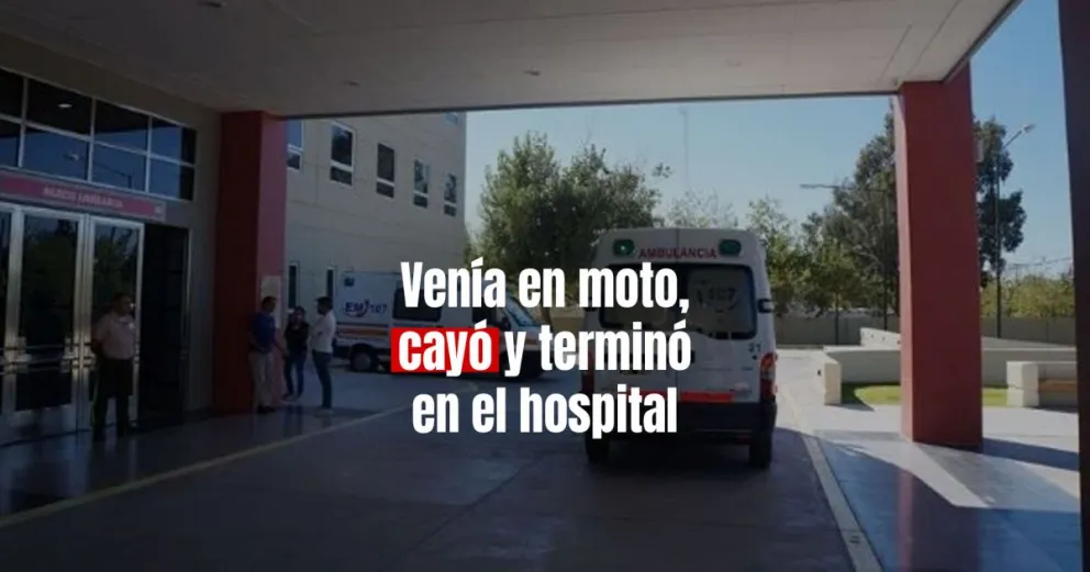 Cayó de la moto y sufrió graves heridas