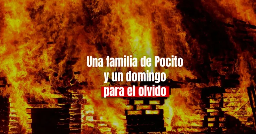 Un incendio casi consume una casa en Pocito