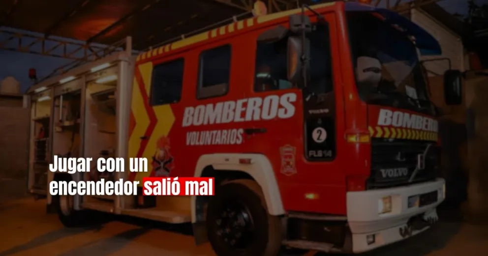 Un niño prendió fuego una habitación por jugar con un encendedor