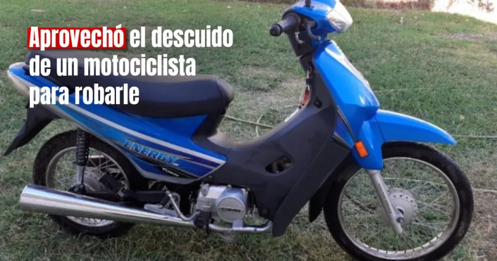 Un ladrón quedó detenido por robar una moto en Chimbas 