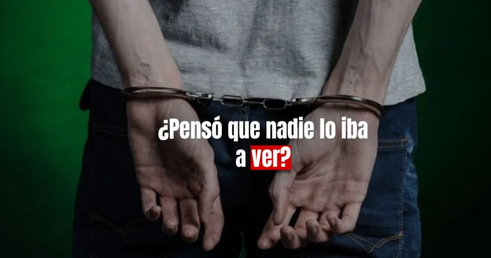 La policía atrapó a un ladrón que intentaba esconderse en un local